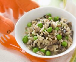 Cheesy Pea and Mushroom Risoni
