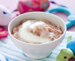 Stewed Pear, Cous Cous and Yoghurt